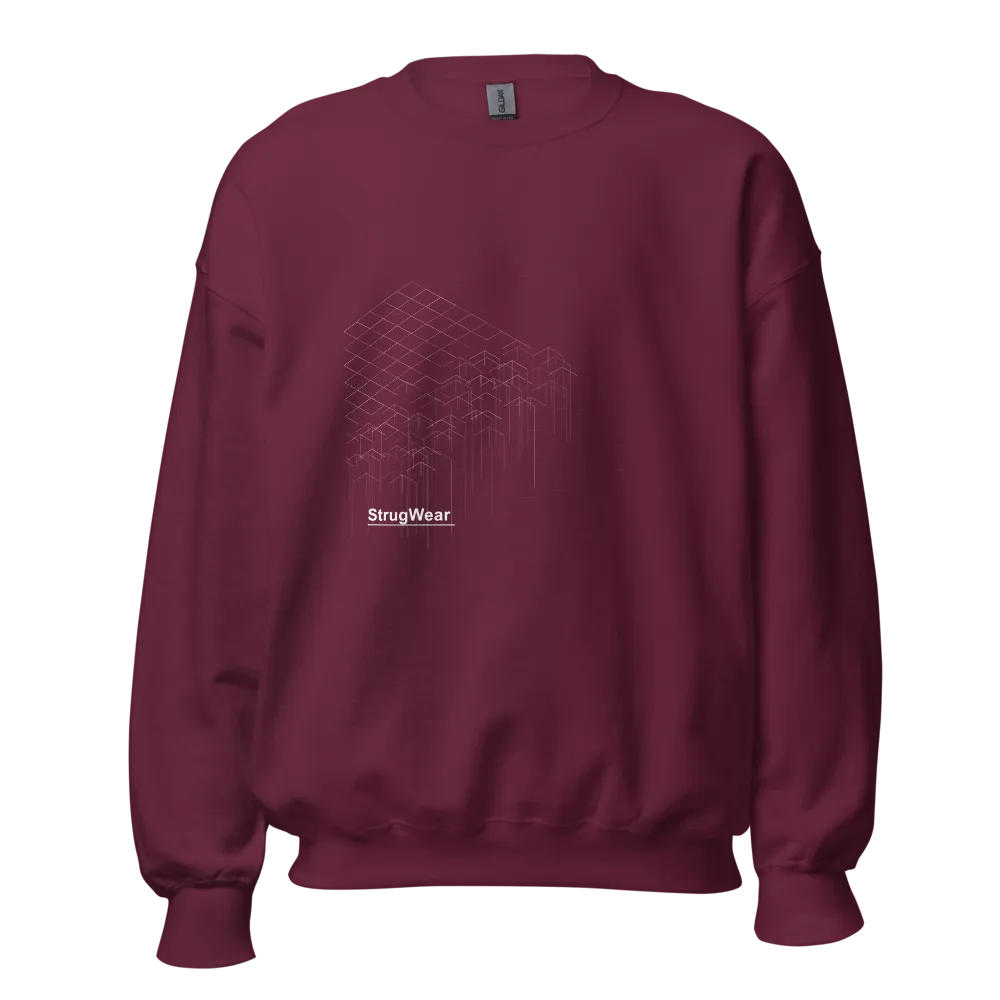 Collapse Crewneck, Maroon