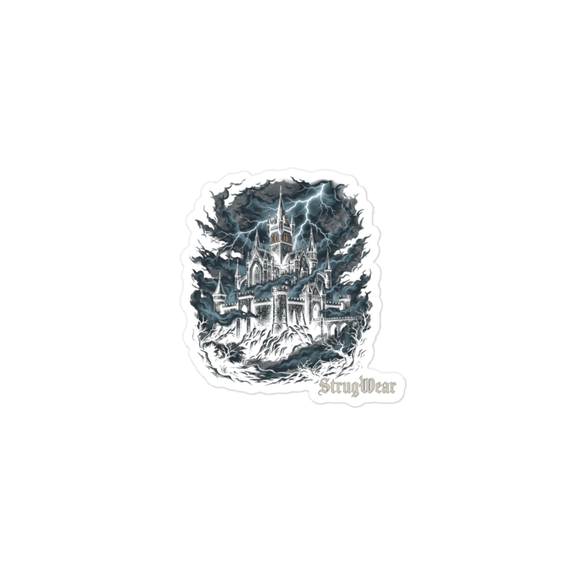 Castle Sticker, White